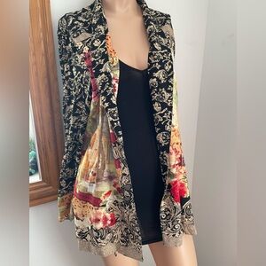 22.5”PTP vintage Carole Little lightweight blazer jacket summer cardigan top